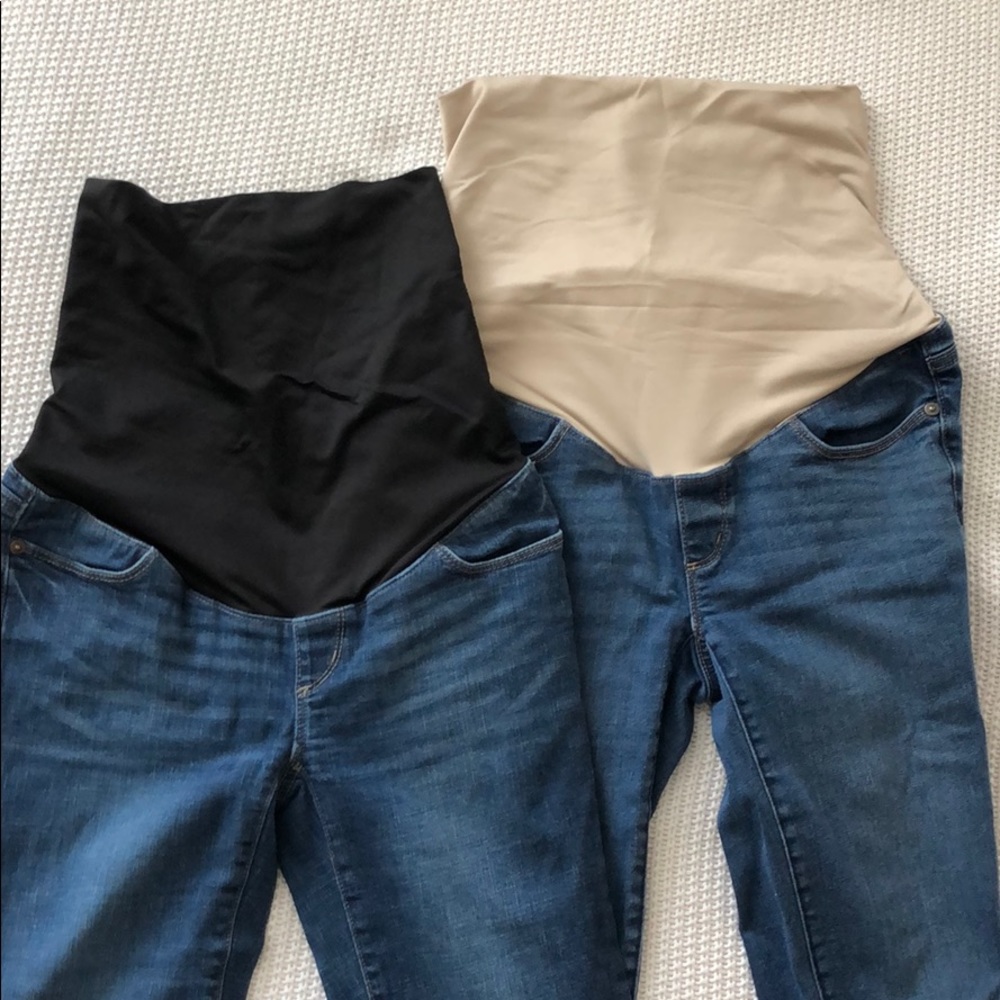 2 pairs of LOFT maternity jeans. Size 0. Bundle